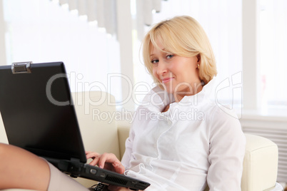 portrait of young lady with notebook