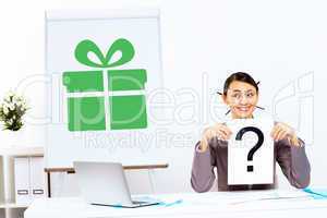 Young woman thinking about presents
