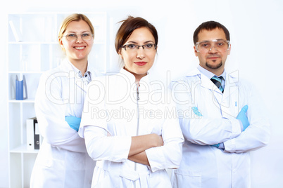 Scientists in laboratory