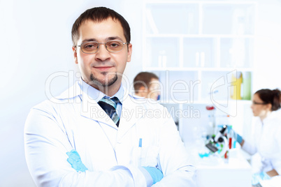 Scientists in laboratory