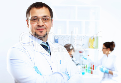 Scientists in laboratory