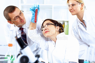 Scientists in laboratory