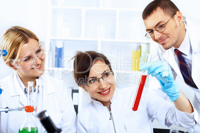 Scientists in laboratory