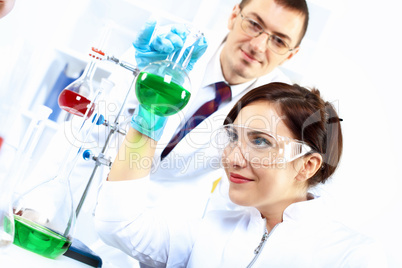 Scientists in laboratory