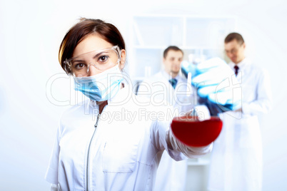 Scientists in laboratory