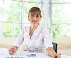 businesswoman in office