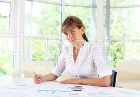 businesswoman in office