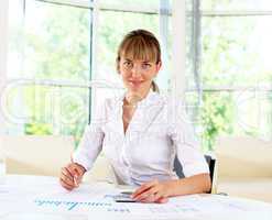 businesswoman in office