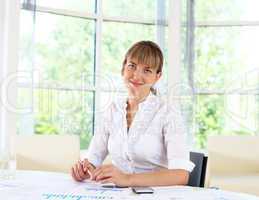 businesswoman in office