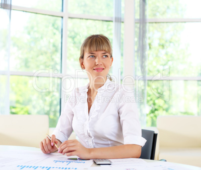 businesswoman in office