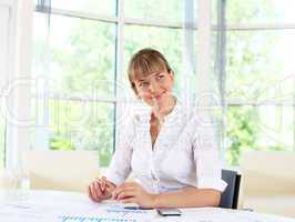 businesswoman in office