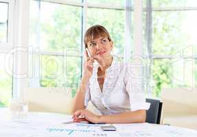 businesswoman in office