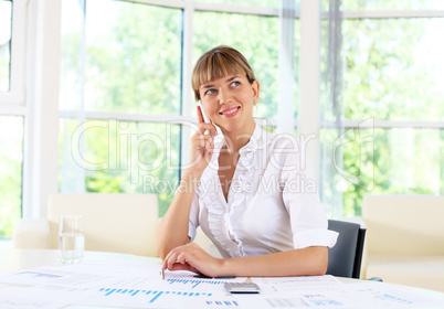 businesswoman in office businesswoman in office