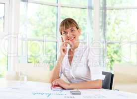 businesswoman in office