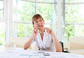 businesswoman in office