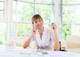 businesswoman in office