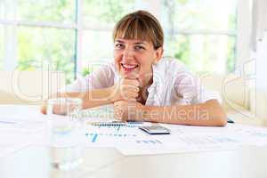 businesswoman in office