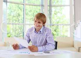 businessman in office