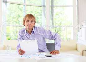 businessman in office