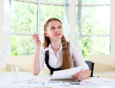 businesswoman in office