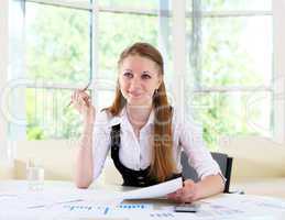 businesswoman in office