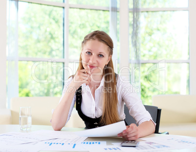 businesswoman in office