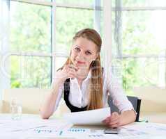 businesswoman in office