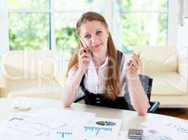 businesswoman in office