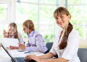 business woman in office