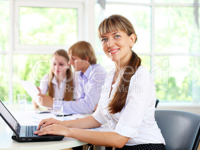 business woman in office