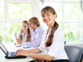 business woman in office