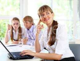 business woman in office