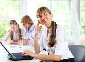 business woman in office