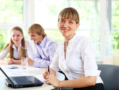 business woman in office