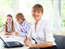 business woman in office