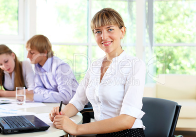 business woman in office