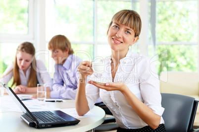 business woman in office