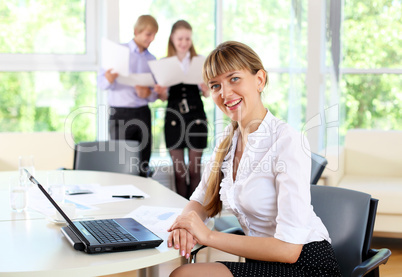 business woman in office