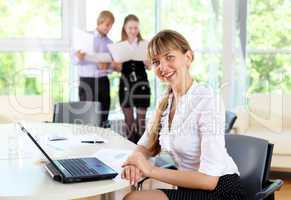 business woman in office