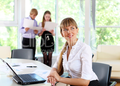 business woman in office