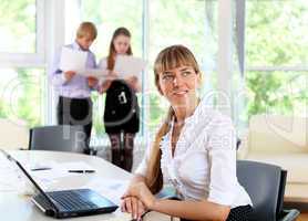 business woman in office