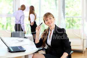 business woman in office