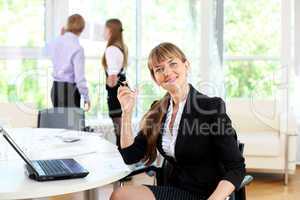 business woman in office