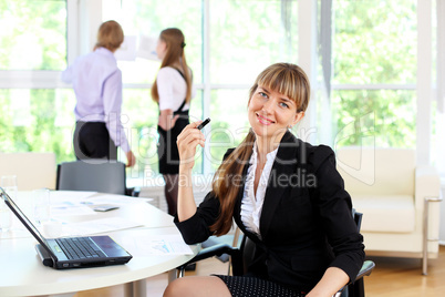 business woman in office