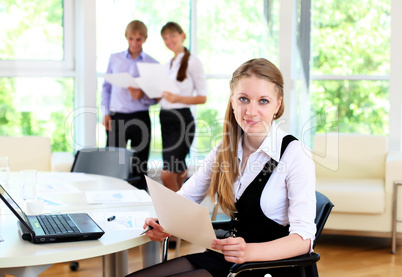 business woman in office