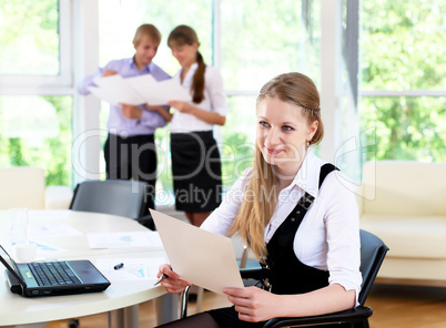 business woman in office