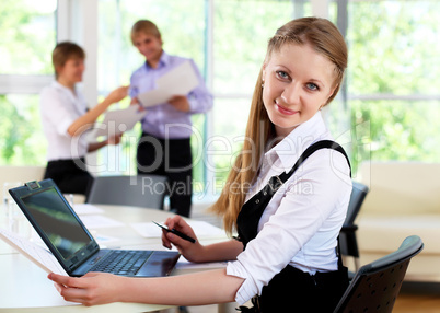 business woman in office