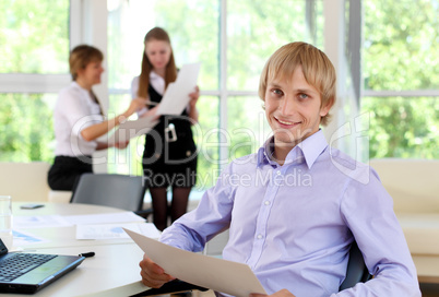 businessman in office