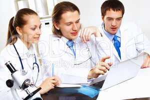 Young doctors at work