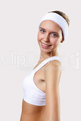 Young pretty woman in sport wear